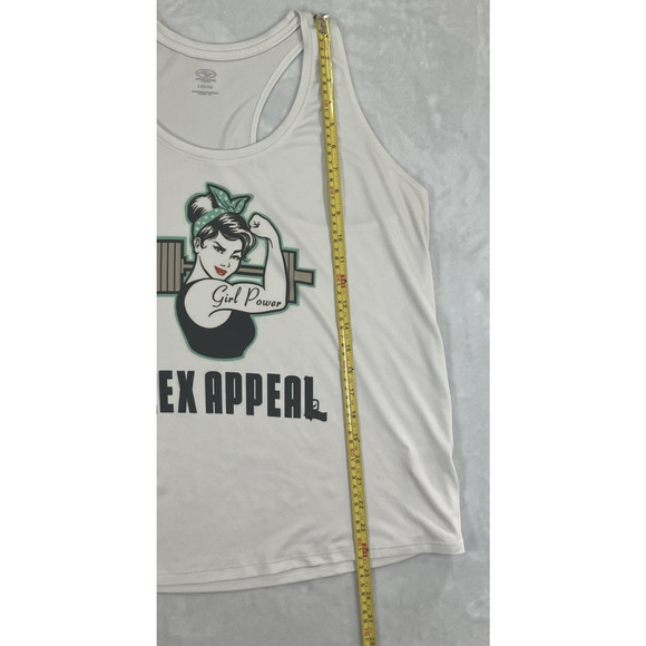 Flex Appeal Athletic Tank Top Gym Women’s Size Large 12/14 Graphic Girl Power - Picture 10 of 11